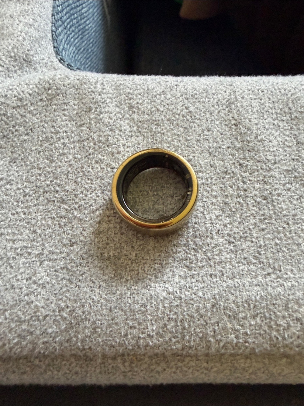 Oura Two-Tone Gold Exterior with Black Interior Dome Ring